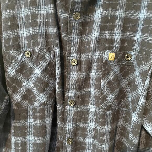 Coleman Plaid Gray Black Green Flannel Shirt Sz XXL - Picture 3 of 6